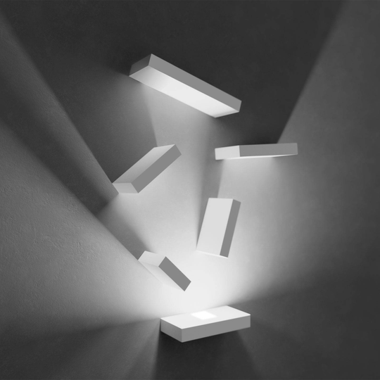 Vibia Set LED-seinävalo suuri, 6-osaa matta minkki