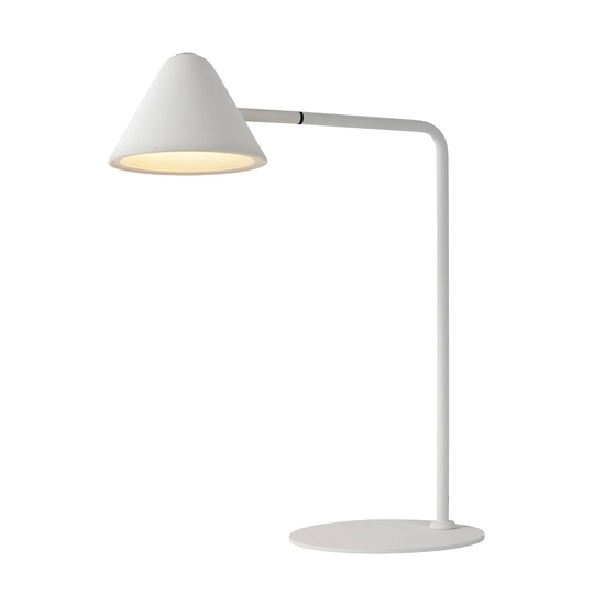 LED-työpöytälamppu Devon, valkoinen