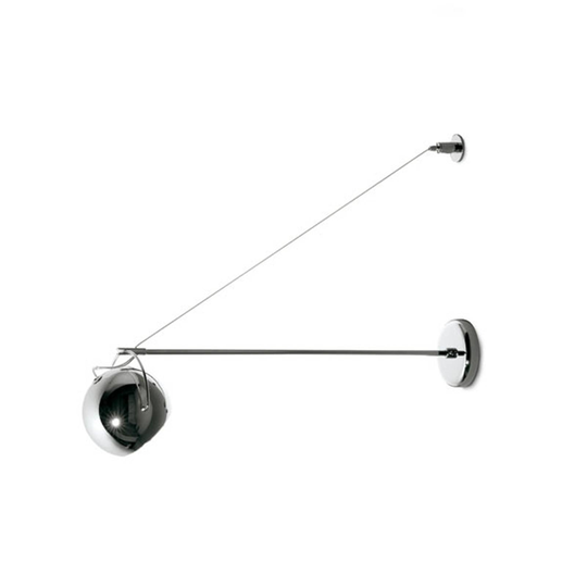 Hienostunut design-seinävalaisin BELUGA STEEL