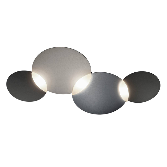 GROSSMANN Circ-LED-kattolamppu grafiitti/hopea, 3x