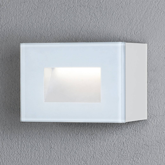 LED-ulkoseinälamppu Chieri, 12 x 8 cm, valkoinen
