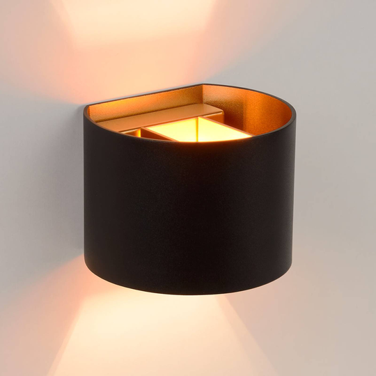 Xio LED-seinävalaisin, leveys 13 cm, musta