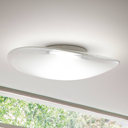 Fabbian Loop -LED-kattovalaisin lasia, 3 000 K