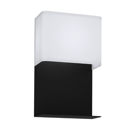 LED-seinävalo Galdakao tekstiiliä, musta/valkoinen