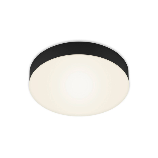 LED-kattovalaisin Flame, Ø 21,2 cm, musta