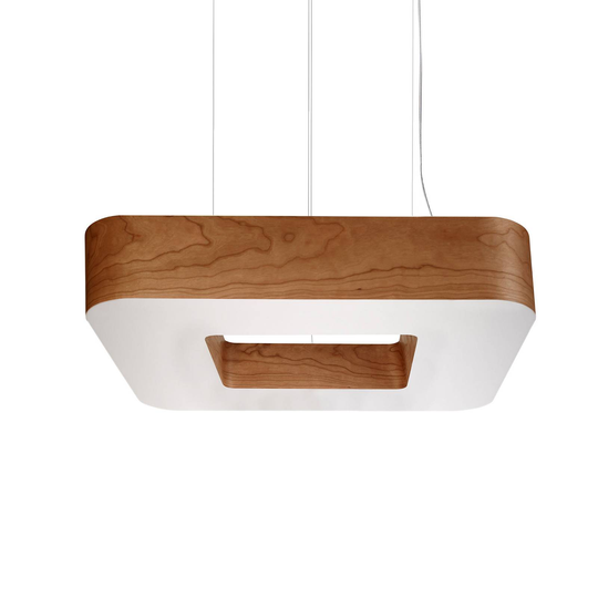 LZF Cuad -LED-riippuvalaisin 0–10 V, kirsikkapuu