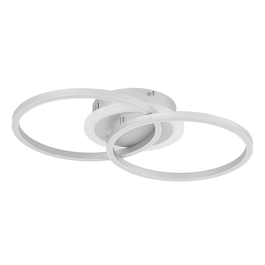 Lindby-LED-kattovalaisin Fjardo CCT renkaat, hopea