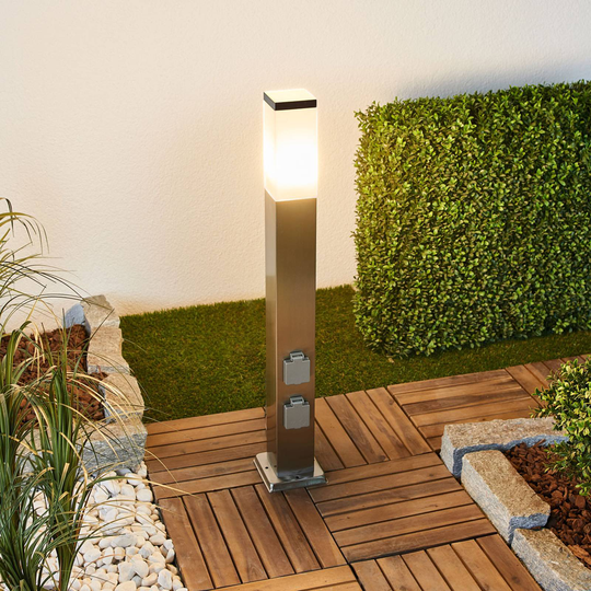 LED-pylväsvalaisin 400166 2 pistorasialla