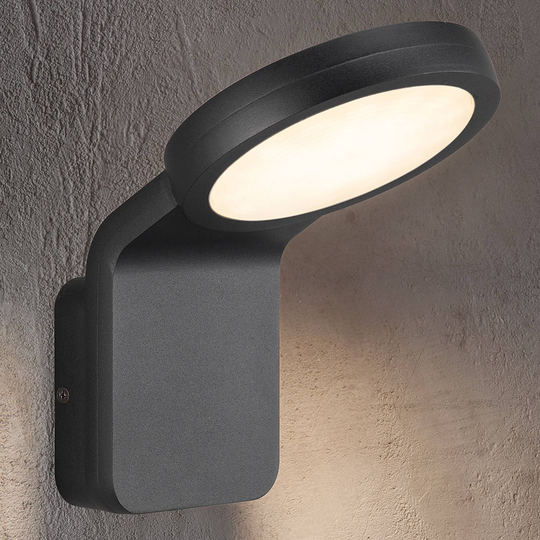 Tehokas LED-ulkoseinävalaisin Marina, musta