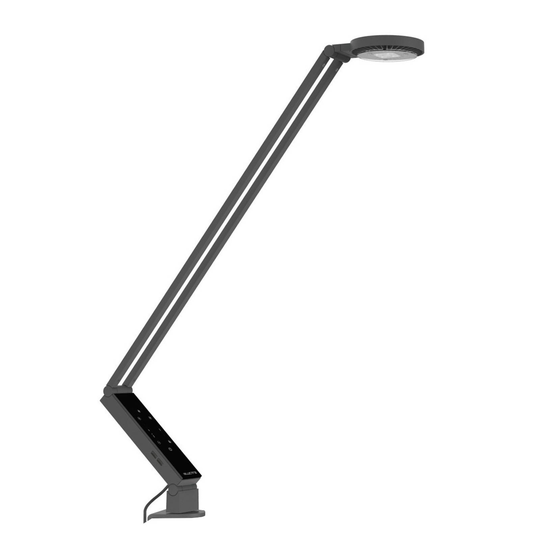 Luctra TableProRadial pöytävalo, klipsi, musta