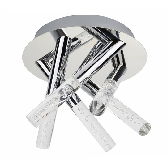 Flush Bubbles -LED-kattovalo, IP44, 5-lamppuinen