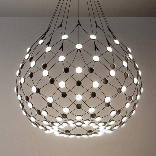 Luceplan Mesh riippuvalaisin Ø 80 cm Wireless 3 m