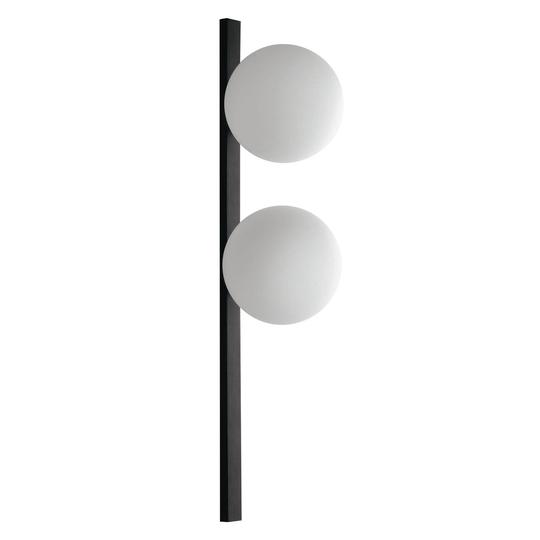 Seinävalaisin Enoire musta ja valkoinen, 2-lamp.