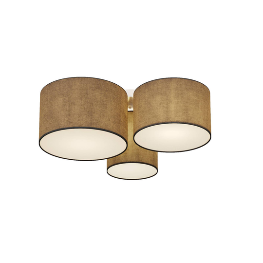 Lindby Laurenz -kattovalaisin, 3-lamp., harmaa