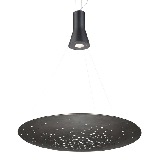 Fabbian Lens -LED-riippuvalaisin Ø 90 cm hiottu