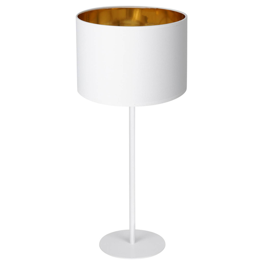 Soho-pöytälamppu lieriö, k. 55cm valkoinen/kulta