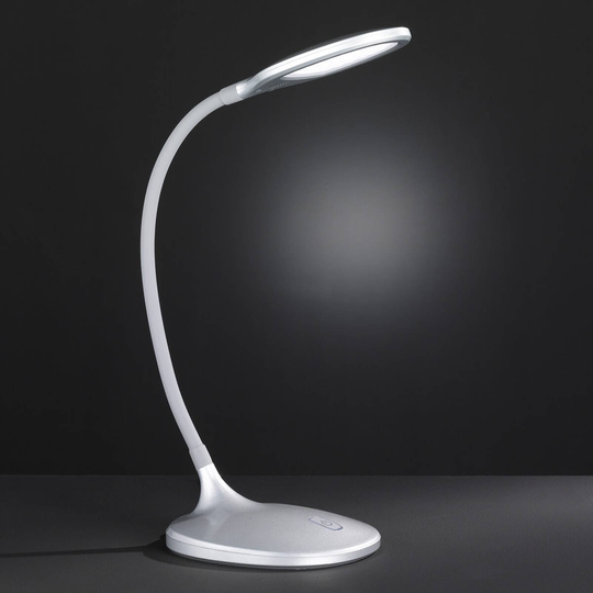 Himmennettävä LED-työpöytälamppu Yava, hopea