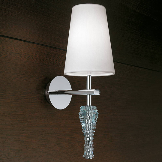 Kaunis seinävalaisin Crystal, valkoinen