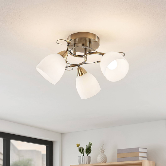 Lindby Thaddeus -kattovalaisin, 3-lamp., 23 cm