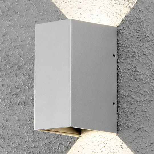 LED-ulkoseinävalaisin Cremona 8 cm harmaa