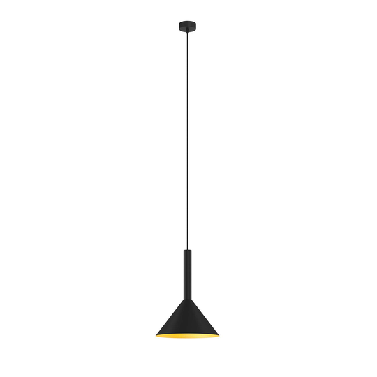 Arcchio Tadej -riippuvalo 1-lamp. 30cm musta-kulta