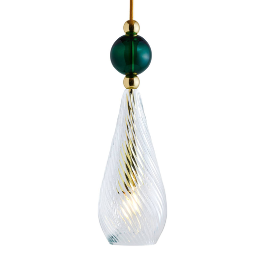 EBB & FLOW Smykke M gold crystal swirl vihreä