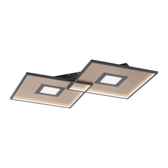 LED-kattovalaisin Amara, kaksi neliötä, musta