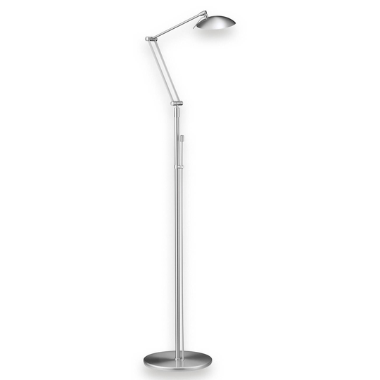 Viehättävä LED-lattiavalaisin Curl matta nikkeli