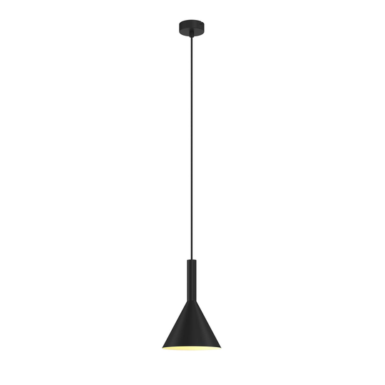 Arcchio Tadej -riippuvalo 1-lamp. 19cm musta-valk.