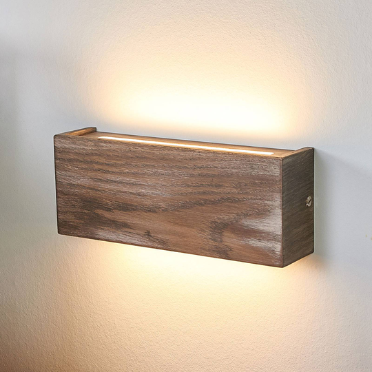 Mila – himmennettävä LED-puuseinävalaisin, 25 cm