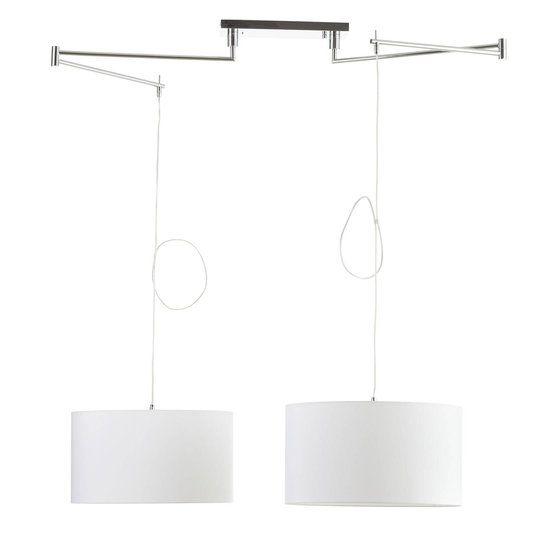 Helestra Certo -riippuvalo 2-lamp. valkoinen