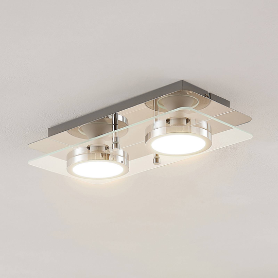 Lindby Gabryl LED-kattovalaisin, kaksilamppuinen