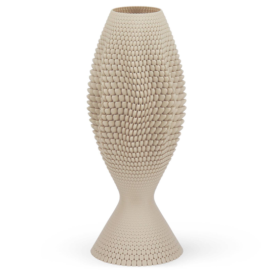 Pöytävalaisin Koral biomateriaali, linen, 33 cm