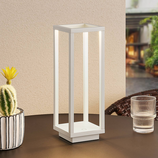 Lucande Kalamei LED-ulkolyhty, USB, valkoinen