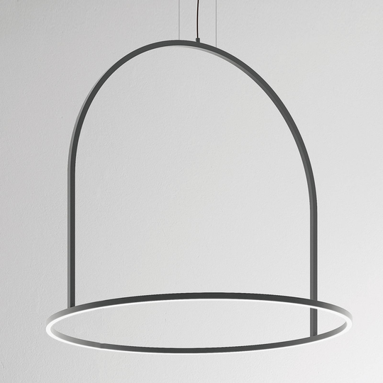 Epätavallinen U-Light-LED- riippuvalaisin, harmaa