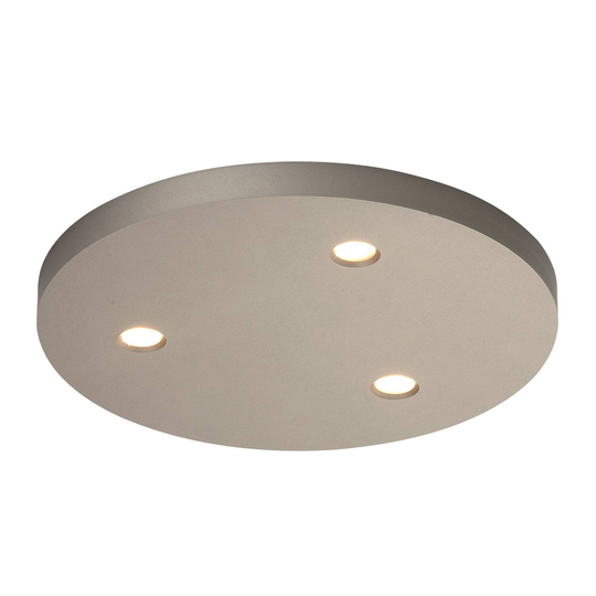 Bopp Close LED-kattovalaisin, 3-lamp pyöreä taupe