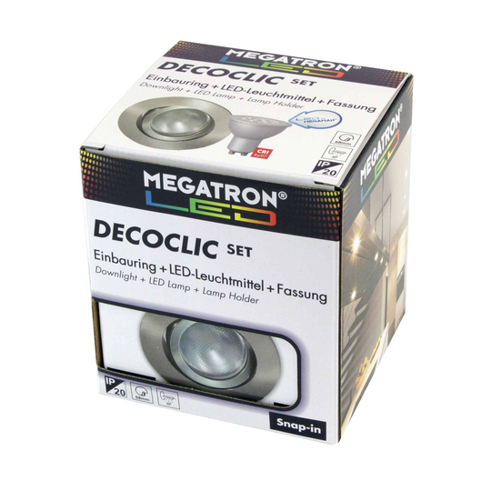LED-kohdevalo Decoclic Set, GU10 6 W rauta
