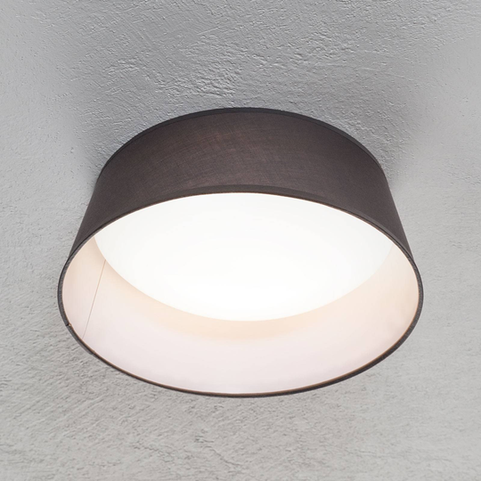 LED-kattovalaisin Ponts, harmaa tekstiilivarjostin