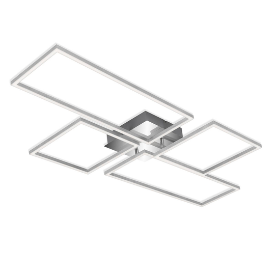 LED-kattovalaisin Frame CCT, kromi, 110 x 54 cm