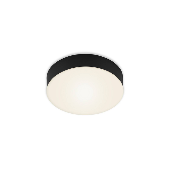 LED-kattovalaisin Flame, Ø 15,7 cm, musta