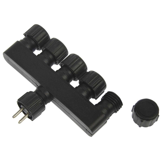 Moninkertainen kaapelinjakaja IP44 5-kertainen