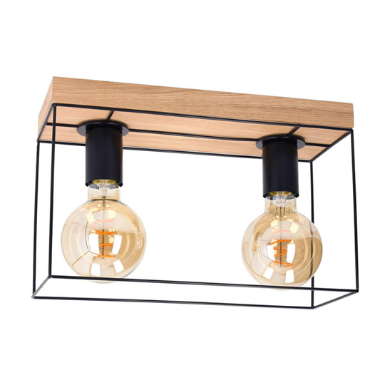 Envolight Gretter -kattovalo, tammi, 2 lamppua