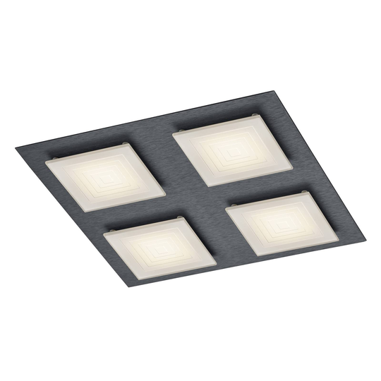 BANKAMP Ino -LED-kattovalo, 4 lamppua, antrasiitti