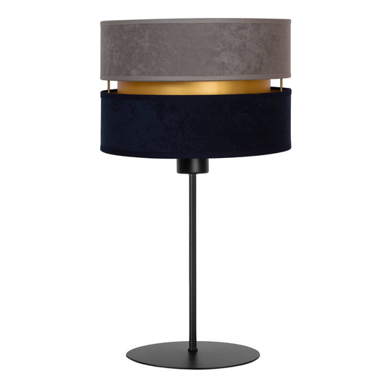 Pöytälamppu Duo sininen/harmaa/kulta, korkeus 50cm