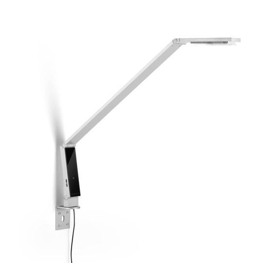 Luctra TableProLinear -pöytävalo, nipistin, alum.