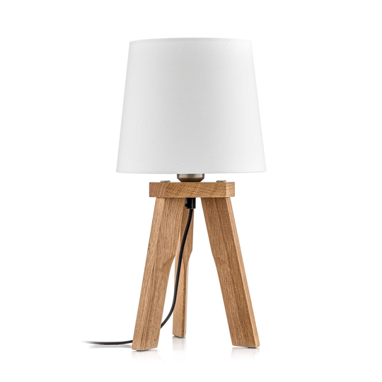 HerzBlut Tre -pöytävalaisin, öljytty tammi, 42 cm