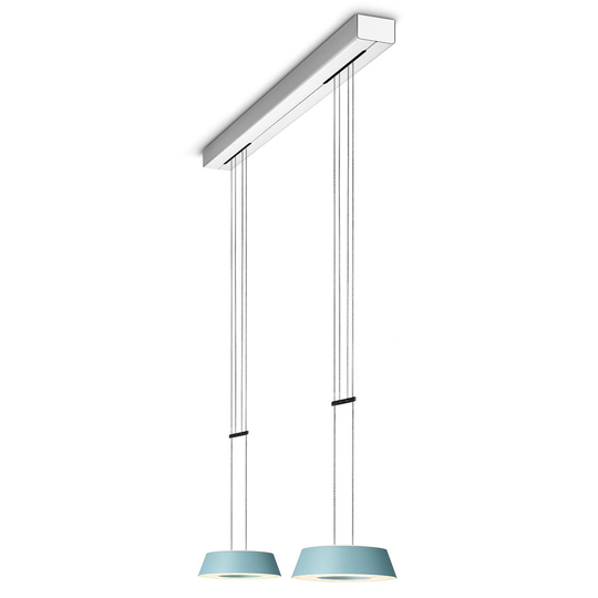 OLIGO Glance LED-riippuvalo 2 lamp. aquamariini