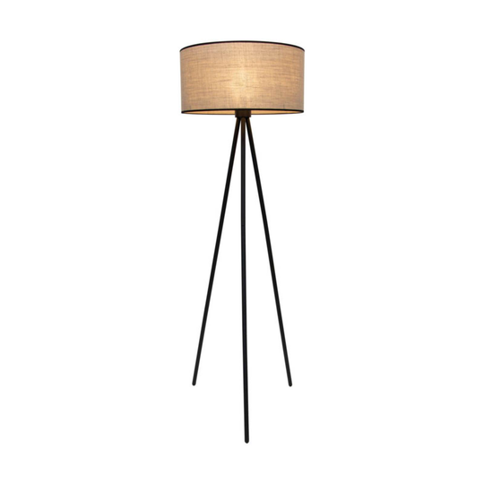 Tubo-lattiavalo, kangasvarjostin beige, kolmijalka