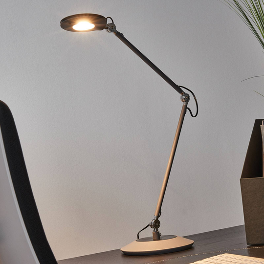 Antrasiitin värinen LED-pöytälamppu Roderic