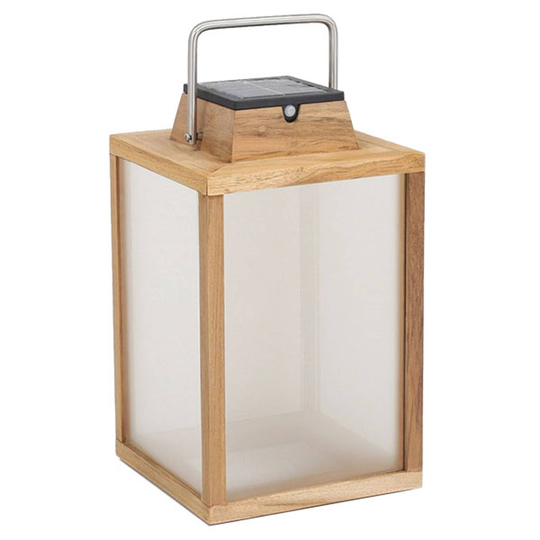 Aurinkokäyttöinen LED-lyhty Tradition tiikki 40 cm